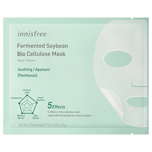 Innisfree Multi-Purpose Fermented Soybean Bio Cellulose Mask - Soothing