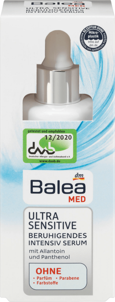 Balea MED Intenzívne upokojujúce pleťové sérum Ultra Sensitive