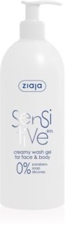 Ziaja Sensitive Skin - Creamy Wash Gel for Face and Body