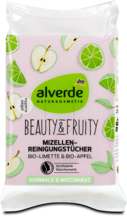 Alverde Čistiace Micelárne Utierky Beauty & Fruity
