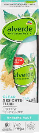 Alverde Pleťový Fluid Clear s Liečivým Bahnom a Bio Zeleným Čajom