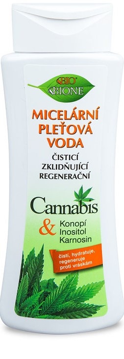 Bione Cosmetics Cannabis čistiaca a odličovacia micelárna pleťová voda