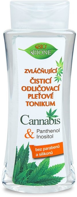 Bione Cosmetics Cannabis zvláčňujúce čistiace odličovacie pleťové tonikum