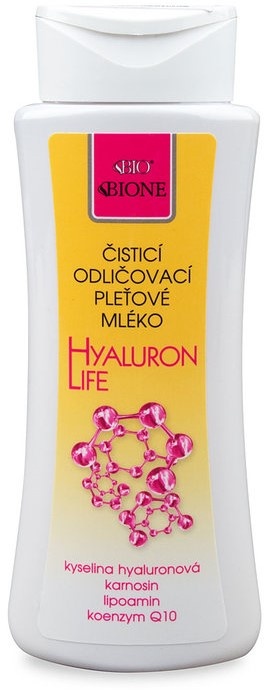 Bione Cosmetics Hyaluron Life čistiace odličovacie pleťové mlieko