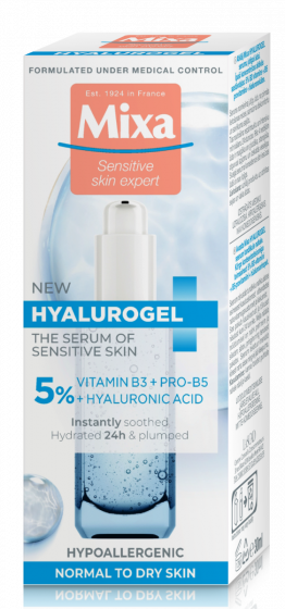 Mixa Hyalurogel 5% Vitamin B3 + PRO-B5 + Hyaluronic Acid Sérum