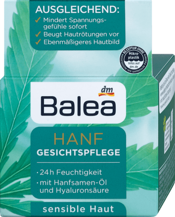 Balea Denný pleťový krém Hanf pre citlivú pleť