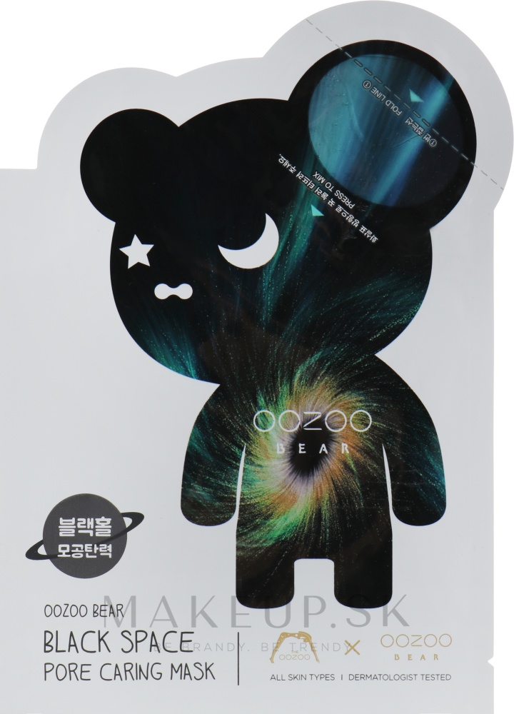 THE OOZOO Bear Black Space Pore Caring pleťová maska