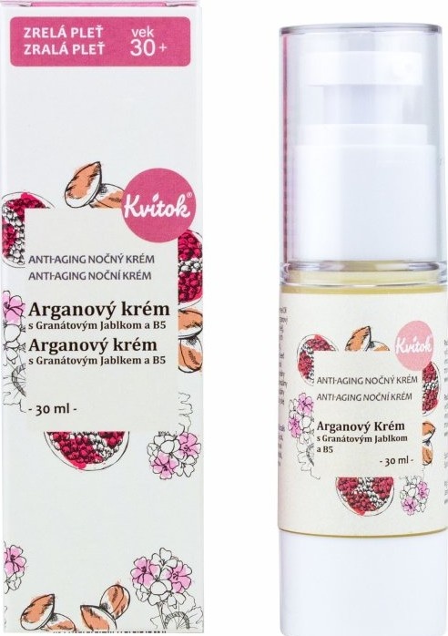 Kvitok Arganový nočný krém pre zrelú pleť (30+) 