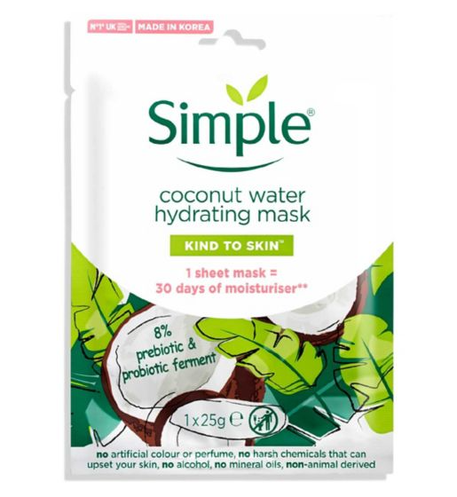 Simple Kind to Skin Hydrating Coconut Water Sheet Mask