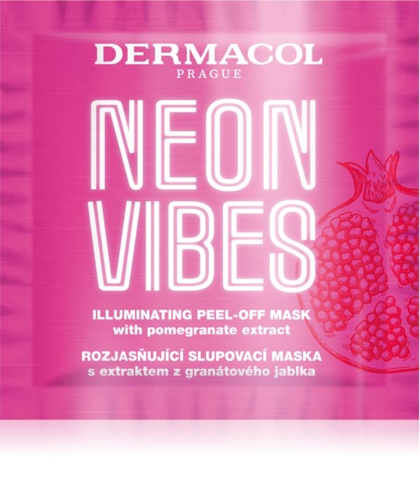 Dermacol Neon Vibes osviežujúca zlupovacia maska pre okamžité rozjasnenie