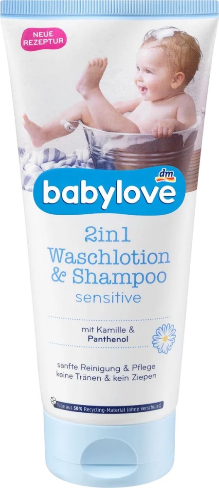 Babylove Sprchovacia emulzia a šampón 2v1 Sensitive