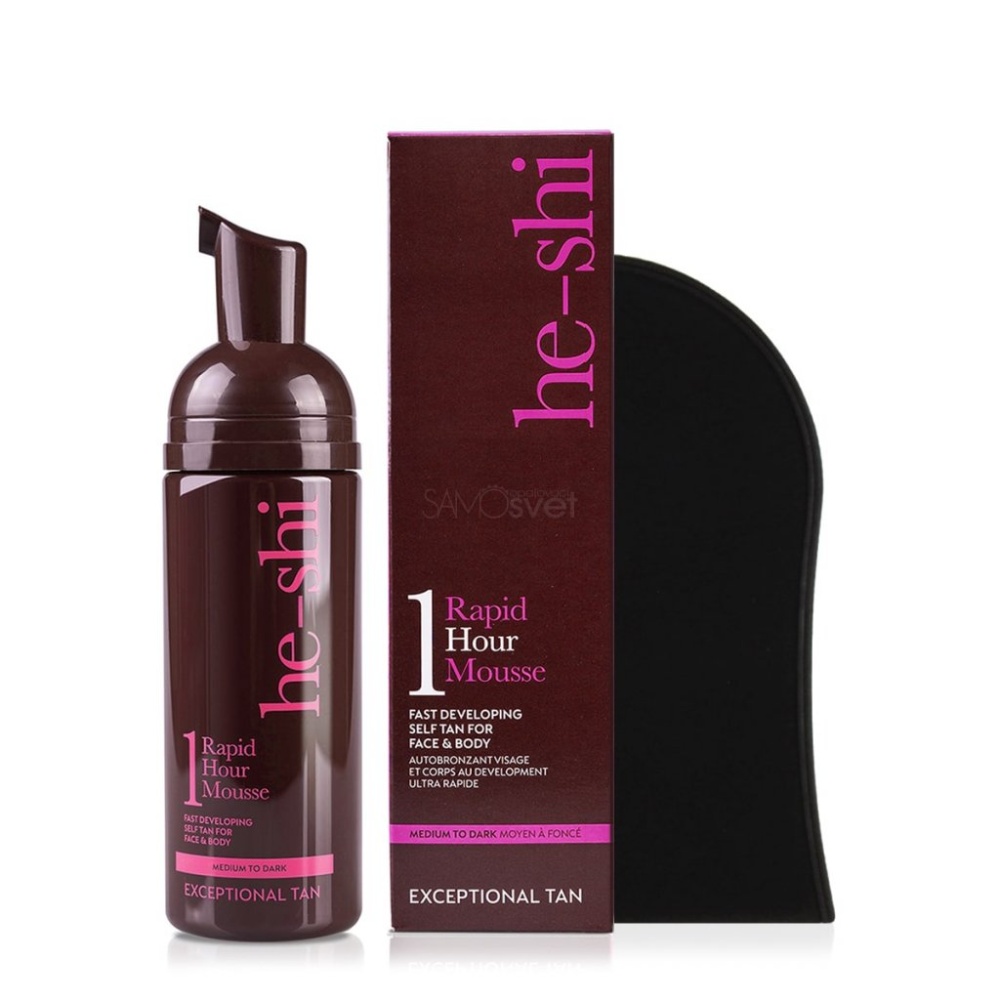 He-Shi Rapid 1 Hour Mousse Samoopaľovacia pena