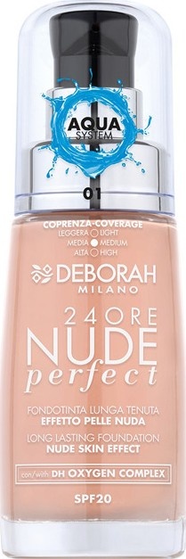 Deborah Milano 24Ore Nude Perfect Dlhotrvajúci make-up SPF 20