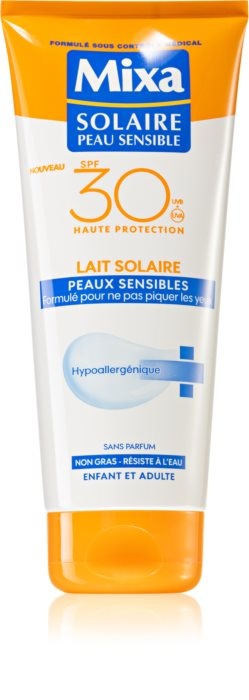 MIXA Lait Solaire Opaľovacie mlieko pre citlivú pokožku SPF30