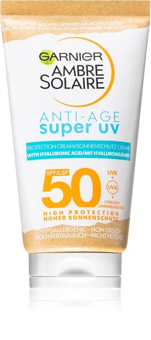 Garnier Ambre Solaire Anti-Age Super UV Ochranný krém na tvár SPF 50
