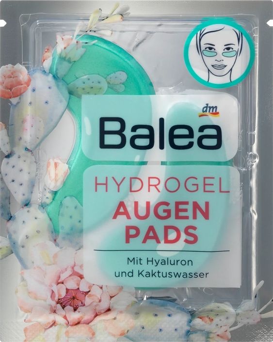 Balea  Hydrogélové vankúšiky pod oči s kyselinou hyalurónovou a kaktusom