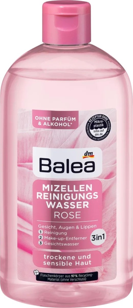 Balea Micelárna čistiaca pleťová voda 3v1 ruža
