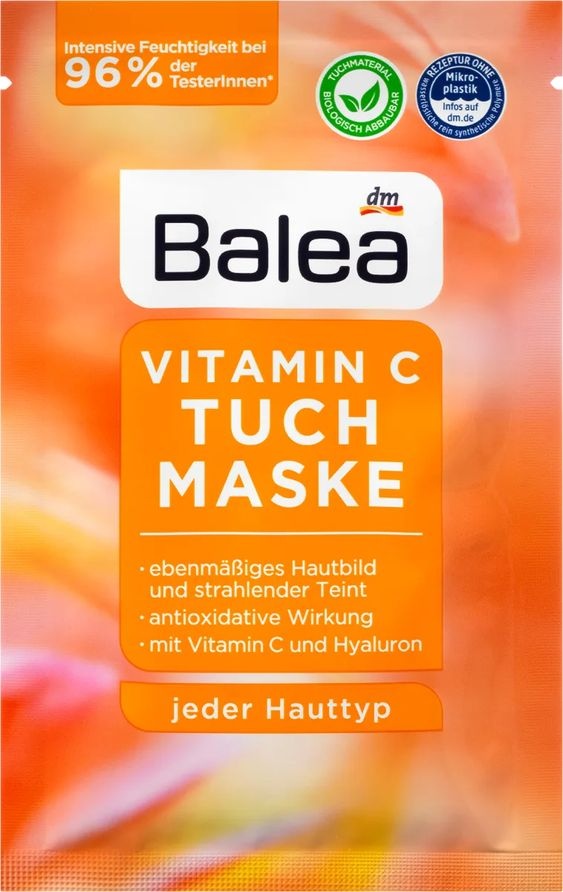 Balea  Textilná pleťová maska Vitamin C