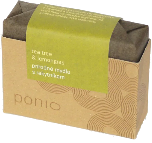 Ponio Tea tree & lemongras s rakytníkom prírodné mydlo