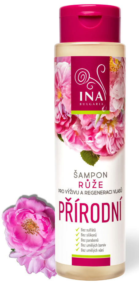 INA Prírodný ružový šampón 