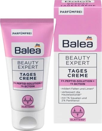 Balea Beauty Expert 3 % Peptid-Solution + 1 % Ectoin Denný pleťový krém 