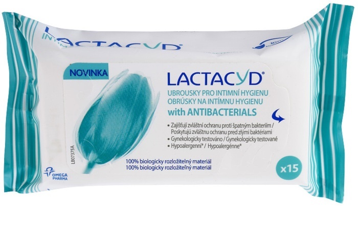 Lactacyd with ANTIBACTERIALS Obrúsky na intímnu hygienu