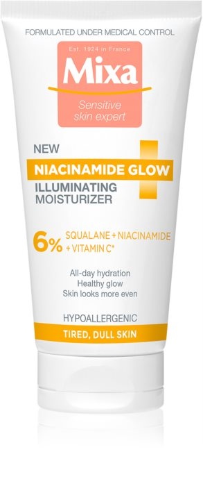 Mixa Niacinamide Glow Rozjasňujúci denný pleťový krém 