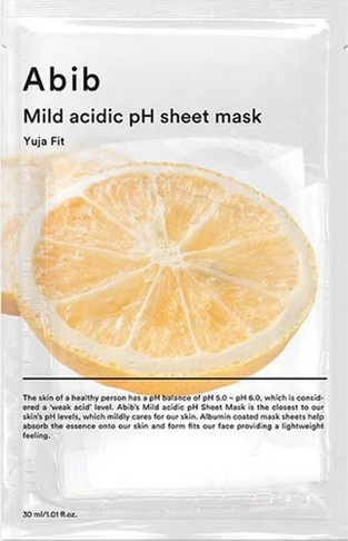 Abib Mild Acidic pH Yuja fit Sheet Mask