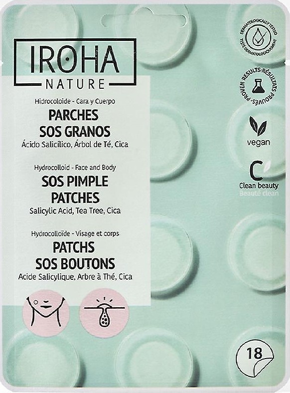IROHA Nature SOS Pimple Patches Náplasti na akné 