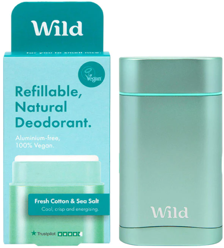 Wild Refillable Natural Deaodorant Fresh Cotton & Sea Salt Tuhý dezodorant 