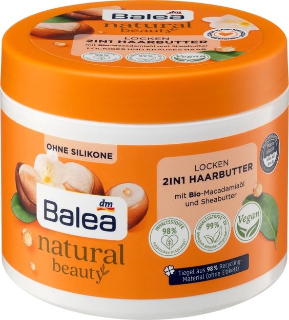 Balea Maslo na kučeravé vlasy natural beauty 2in1 s bio makadamiovým olejom