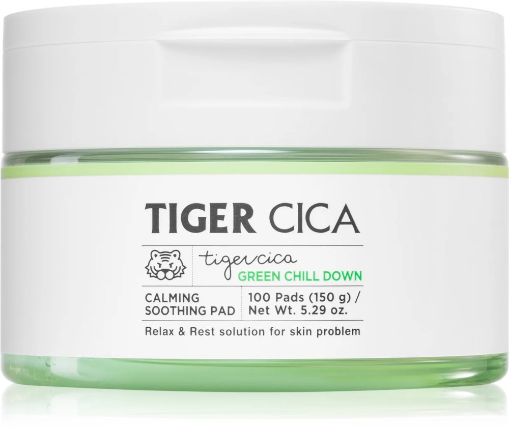 It´s Skin Tiger Cica Green Chill Down Tampóny na exfoliáciu