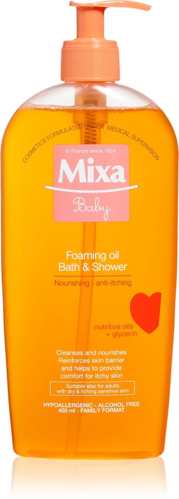 MIXA Baby Penivý olej do sprchy aj do kúpeľa