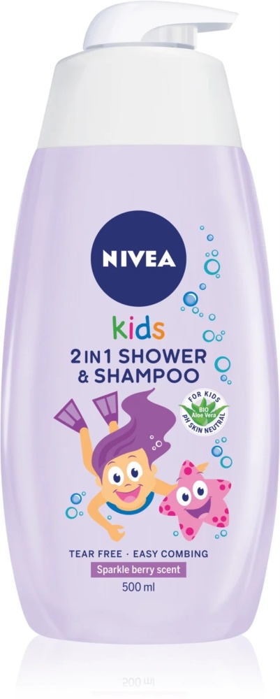 Nivea Kids Girl Sprchový gél a šampón 2 v 1 pre deti