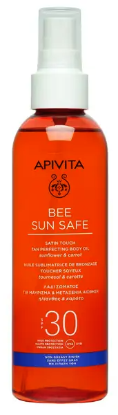 Apivita Bee Sun Safe Satin Touch Tan Perfecting Body Oil SPF30