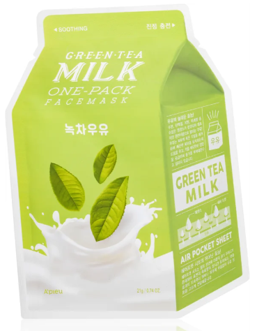 A´pieu One-Pack Milk Mask Green Tea