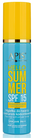 Apis Hello Summer Face mist with cellular nectar SPF 15 