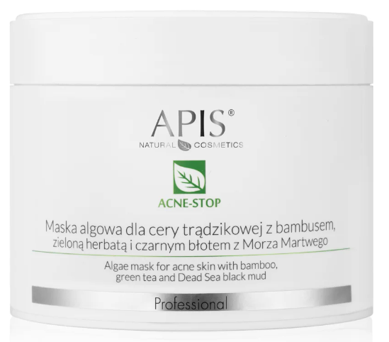 Apis Algae Mask for Acne Skin with Bamboo, Green Tea and Dead Sea Black Mud 