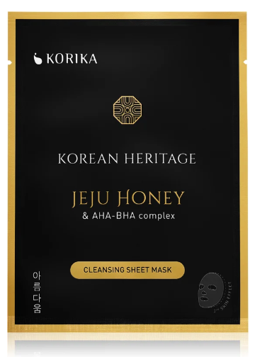 KORIKA Korean Heritage Jeju Honey & AHA-BHA Complex Cleansing Sheet Mask
