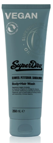 Superdry Seaweed. Petitgrain. Sandalwood. Body+Hair Wash 