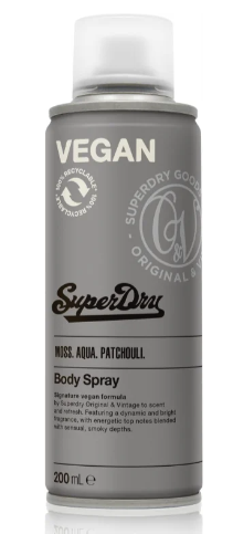 Superdry Moss. Aqua. Patchouli. Body Spray 