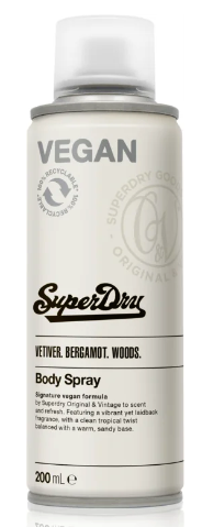 Superdry Vetiver. Bergamot. Woods. Body Spray