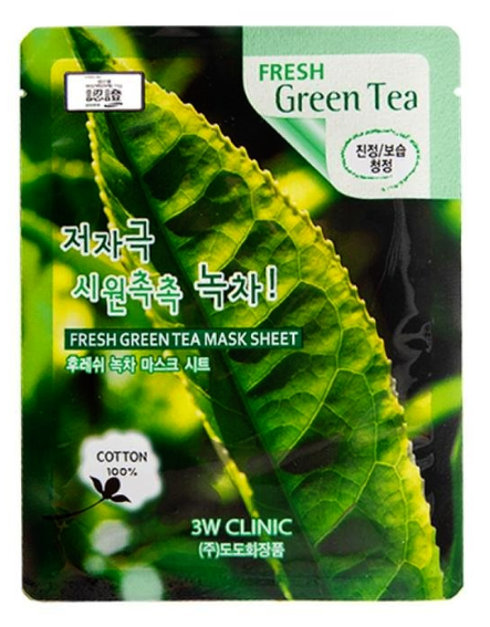 3W Clinic Fresh Green Tea Mask Sheet