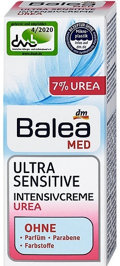 Balea MED intenzívny pleťový krém Ultra Sensitive Urea