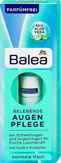 Balea osviežujúci očný krém s 10 % Aloe vera