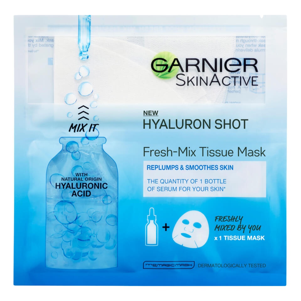 Garnier Fresh-Mix Replumping Face Sheet Shot Mask with Hyaluronic Acid