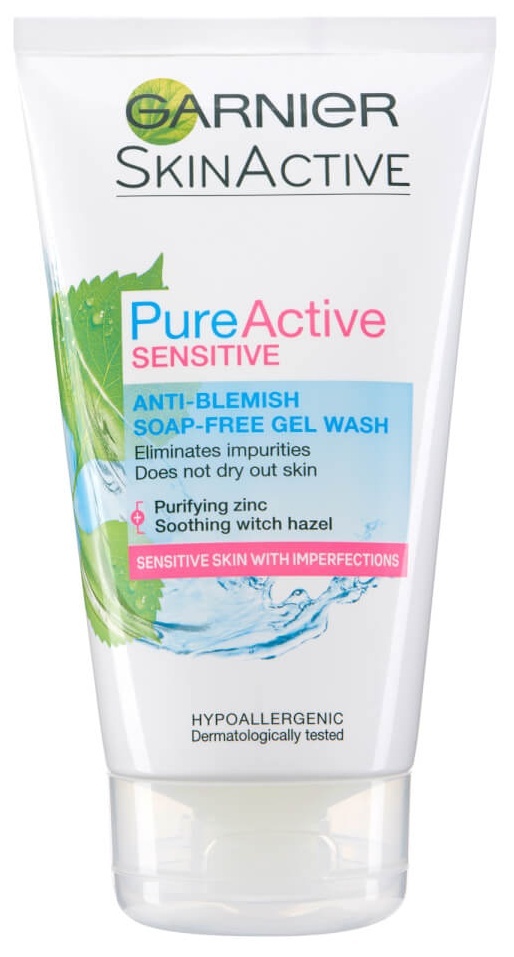 Garnier Pure Active Anti Blemish Soap Free Gel Wash Sensitive Skin