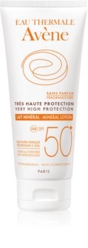 Avène Lait Mineral O chranné mlieko bez chemických filtrov a parfumácieSPF 50+
