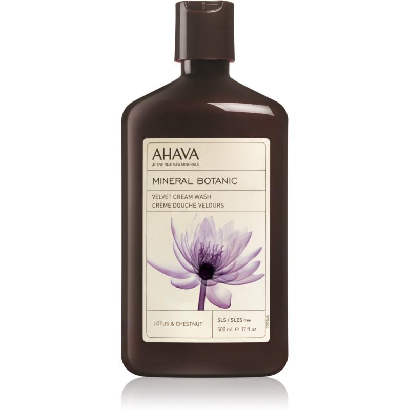 Ahava Mineral Botanic Lotus & Chestnut zamatový sprchový krém lotos a gaštan 
