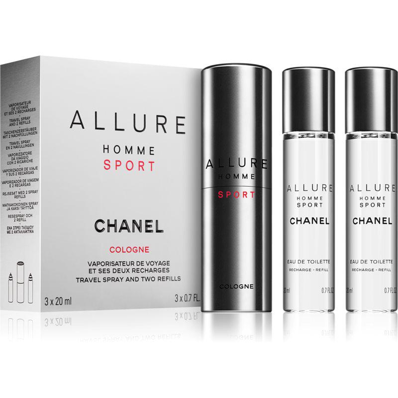 Chanel Allure Homme Sport Cologne kolínska voda (1x plniteľná + 2x náplň) pre mužov 